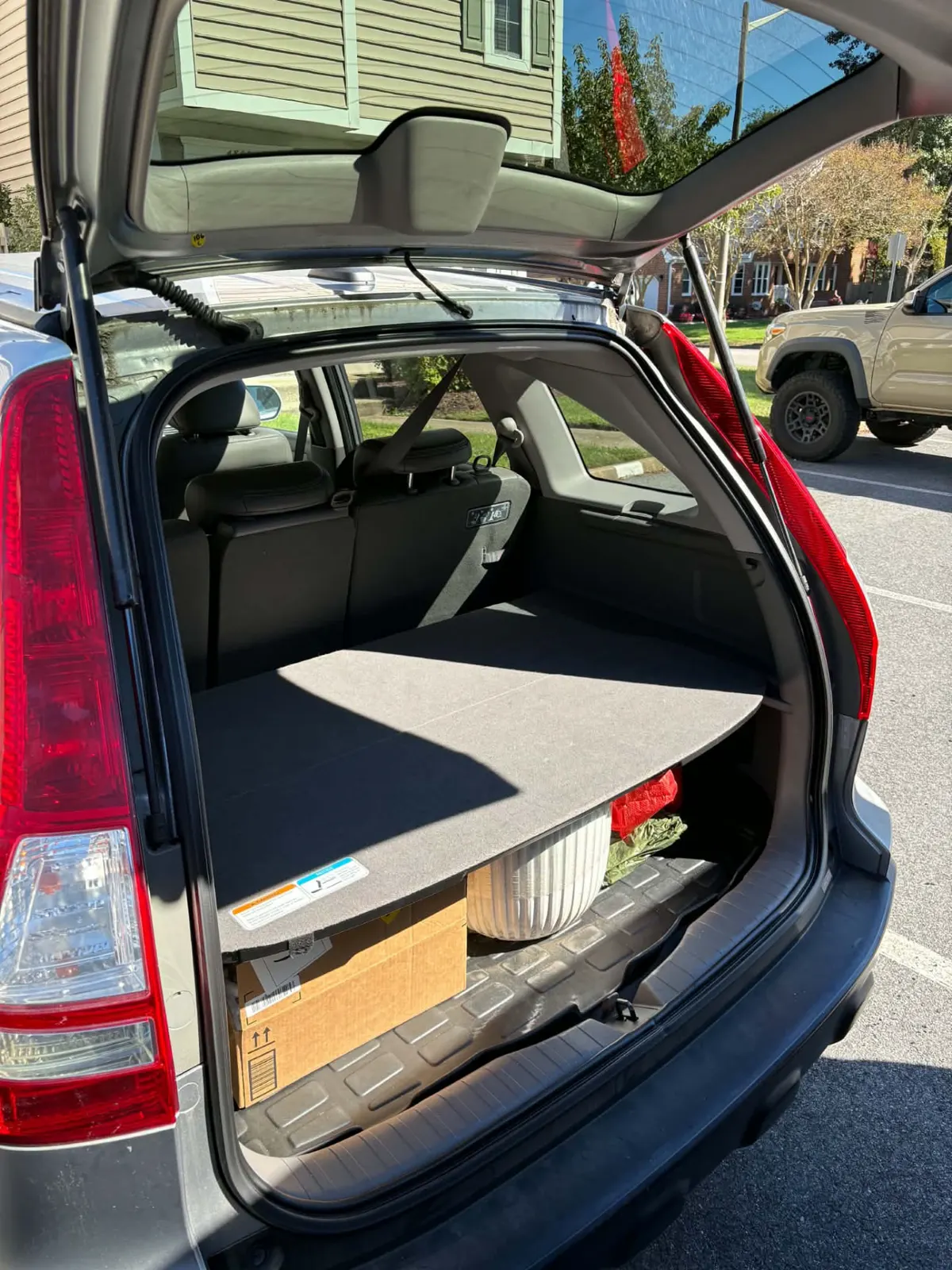 Honda CR-V rear cargo area after back glass replacement in Portsmouth